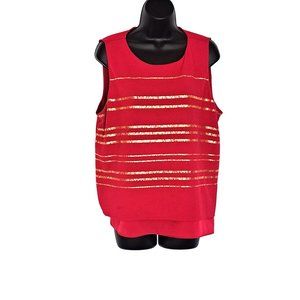 Apt. 9 Women's Red Sleeveless Blouse Size L